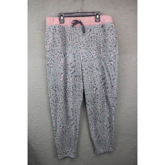 Cuddl Duds Fleece w/Stretch Thick Pajama Set-Size Medium-Drawstring-Pockets - Picture 2 of 16